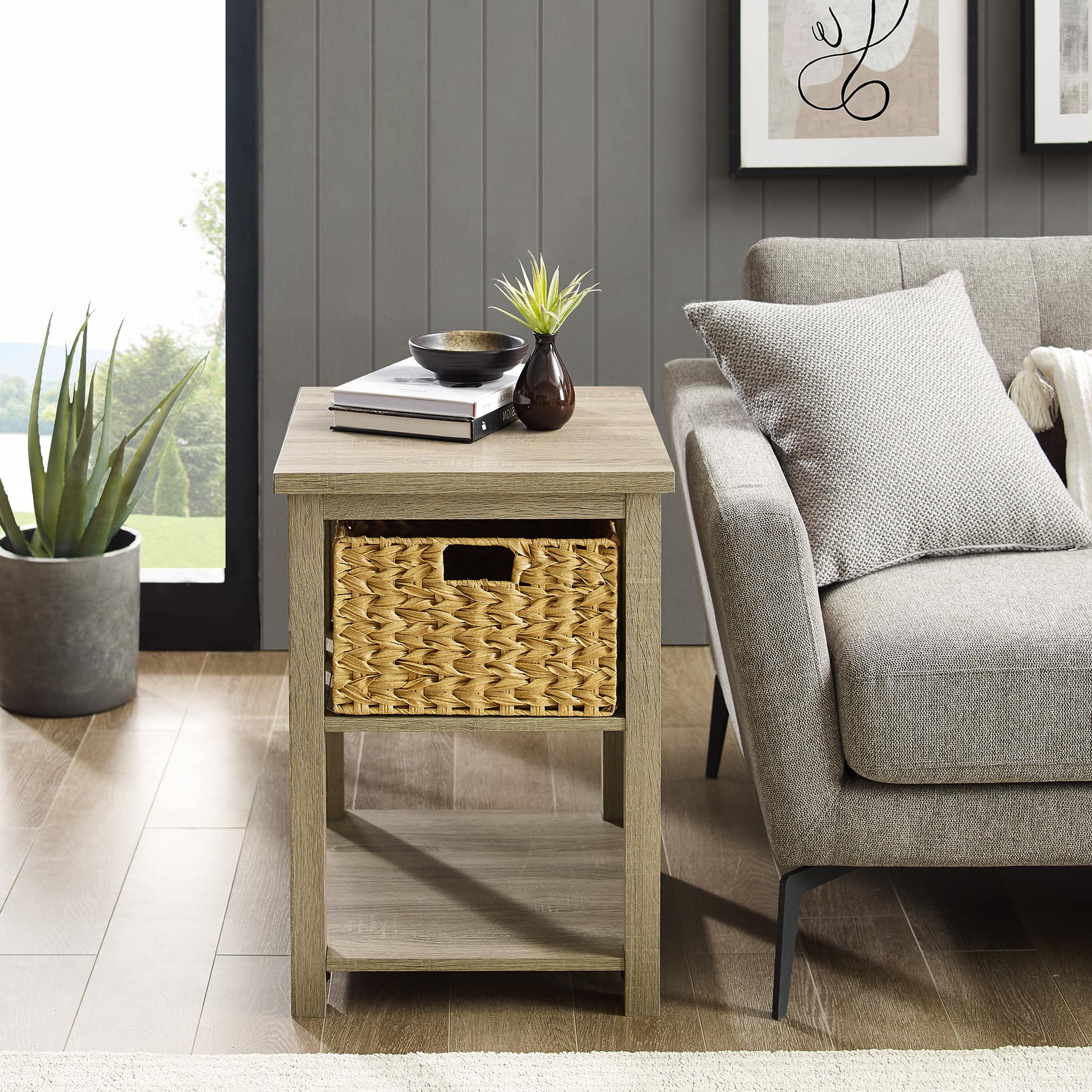 Walker Edison 18" Mission Storage Side Table